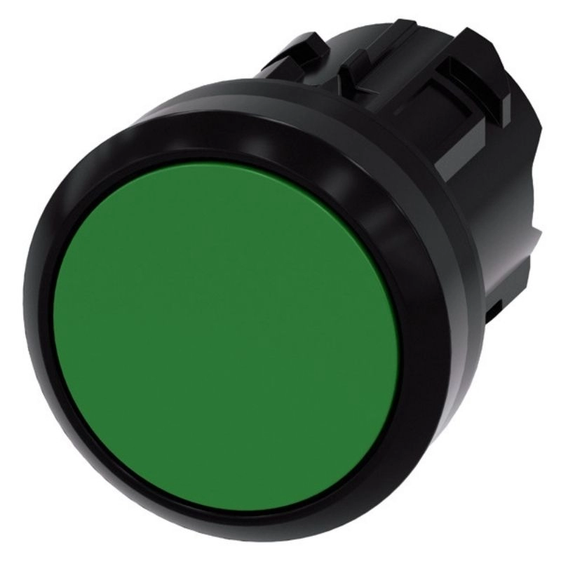 Pulsador rasante verde SIRIUS  plástico IP69K S/contactos
